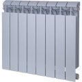 Радиатор биметаллический Global STYLE PLUS 500 8 секций боковое подключение (цвет cod.08 grigio argento opaco metallizzato 2676 (серый)), 155270